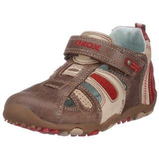 Toddler Boom Boy First Walker,Brown/Red,19 EU (4 M US Toddler) Shoes