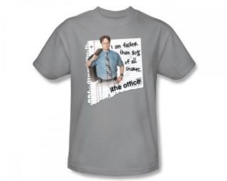 The Office   Dwight Snakes Adult T Shirt In Silver