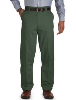 Harbor Bay Big & Tall Waist Relaxer Flat Front Twill Pants