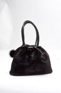 Sheared Mink Fur Handbag   Pom Pom Detail Clothing