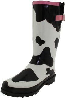  Western Chief Womens Cow Spots Knee High Boot,White,7 M US Shoes