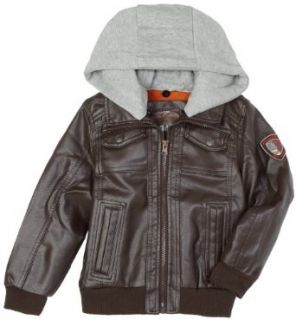 Weatherproof Boys 2 7 Core Faux Leather Jacket,Brown,2