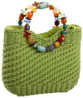 Cappelli BA2082 Ring Bead Handle Tote,Lime,one size Shoes
