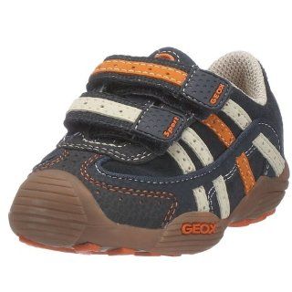 Geox Toddler Rocket Sneaker,Navy/Orange,27 EU (10 M US Toddler) Shoes