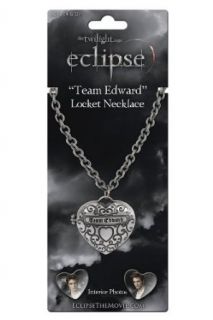 Twilight Eclipse Team Edward Locket Necklace Clothing
