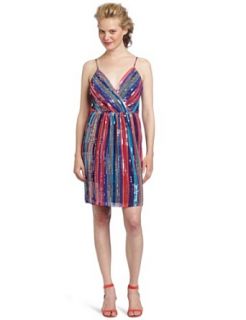 Trina Turk Womens Java Stripe Dress, Multi, 6,: Clothing