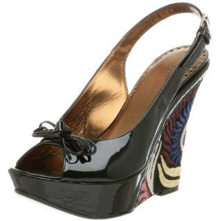  Isabella Fiore Womens Loreen Wedge Pump,Black,5.5 M Shoes