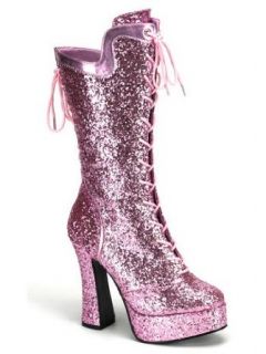 Sexy Baby Pink Glitter Platform Boot   11 Clothing