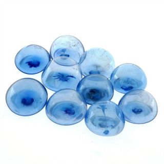 Lot de 10 galets de verre bleu   Achat / Vente SABLE ET GALET DE DÉCO