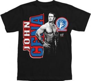 WWE John Cena Red Black Youth Tee Clothing