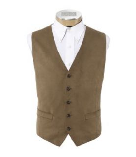 Suede vest (KHAKI, 44 LONG) Clothing