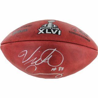 Victor Cruz Autographed Super Bowl XLVI Football Sports