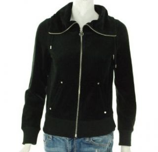 MICHAEL Michael Kors Jacket, Velour Zip Front Black X