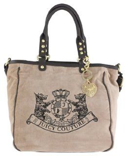  Juicy Couture Velour Sequin Crown Tote Handbag Rich Camel: Shoes