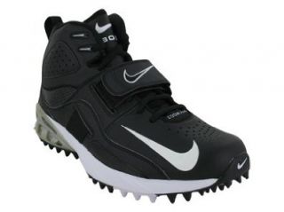 WIDE FOOTBALL CLEATS 13.5 (BLACK/WHITE METALLIC SILVER): Shoes