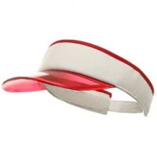 Plastic Visor with UV Cut Red W39S34A Clothing