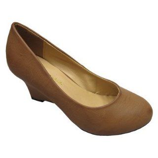 Andres Machado Womens Brown Wedge Pumps 5: Shoes