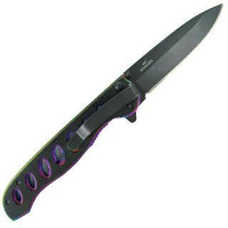 Mtech 440 Stainless Steel Ti coated Folder Knife, Black