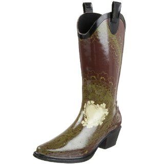 Parlor Rubber Cowboy Boot,Dark Brown,36 EU (US Womens 6 M) Shoes