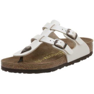 Birkenstock Sparta Pearlized Leather Thong,Pearl White,38 M EU Shoes
