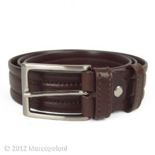  ALDO   Mens Italian Leather Dress Belt, 32 37, Espresso Clothing