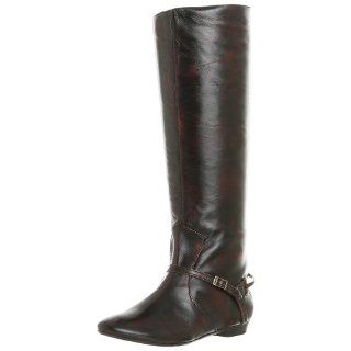  FRYE Womens Bonnie Tall Flat Riding Boot,Red/Black,6.5 M: Shoes