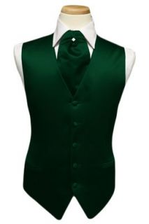 Solid Satin with Matching Pin Ascot, Hunter (43 46  large) Clothing