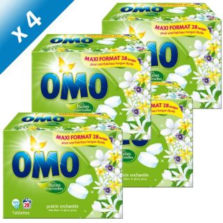 OMO Tablettes Prairie Enchantée 28 lavages x4   Achat / Vente LESSIVE