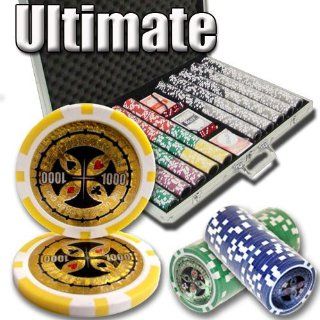 1,000 Ct Ultimate 14 Gram Clay Laser Poker Chip Set w