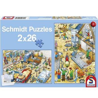 SCHMIDT   Puzzle 2 x 26 pièces   Chantier de constructionDimensions