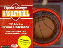 Finger League Basketball Trivia 2013 Calendar