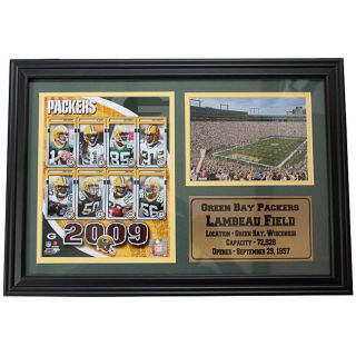 2009 Green Bay Packers 12x18 Photo Stat Frame