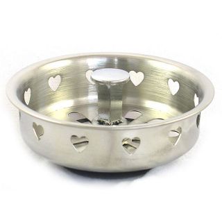 Stainless Steel 18/10 Standard Heart Cutout Sink Stopper Plug