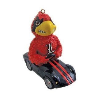 Louisville Cardinals Mascot Race Car Ornament: Sports