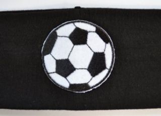 2.5 Soccer Ball Stretch Headband (Black) Clothing