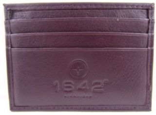 1642 Purple Leather ID Credit Card Case Holder Shoes