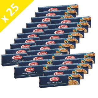 Lot de 25   BARILLA Spaghettini   25 paquets de 500g   Fines et