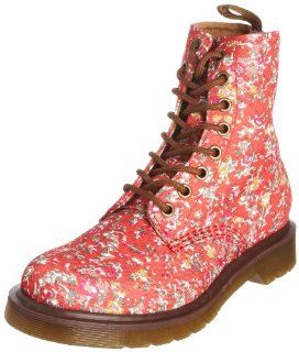  Dr. Martens Page Folded Topline 8 Eye Boot Coral Meadow 3 UK Shoes
