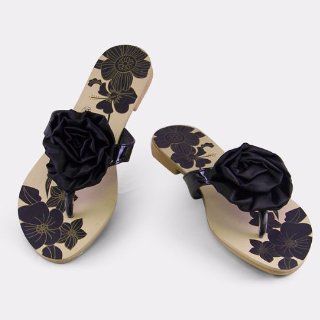 Black Rose flip flop Womens Shoes US06 Shoes