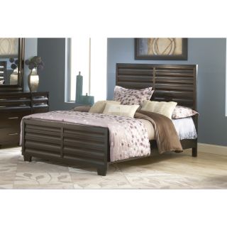 Scalloped Ebony Solid Wood Panel Bed Today: $705.99   $883.99