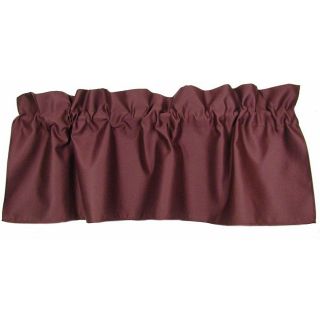 Set of 2 Chino Burgundy Valances (54 in. x 18 in.)