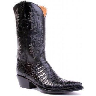 Classic Mens E2113.54 Crocodile Belly Caiman Boot Black Size 9 Shoes