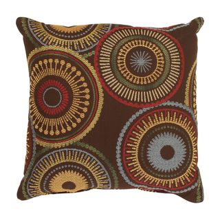 Pillow Perfect Riley Brown Square Throw Pillow