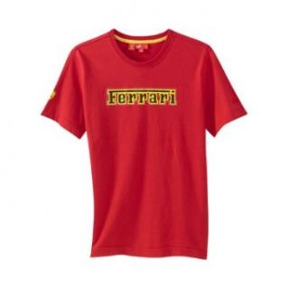 Puma Ferrari Red Logo T Shirt: Clothing
