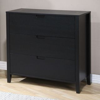 Cordaba Matte Black Three drawer Dresser