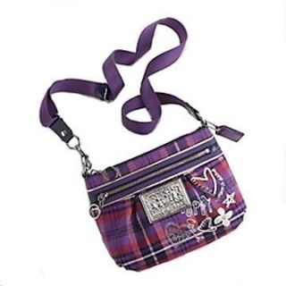Poppy Tartan Swingpack Crossbody Messenger Bag 44419 Berry Shoes