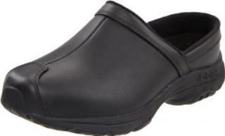 com Easy Spirit Womens Alvilda Clog,Black/Gray Leather,5 M US Shoes