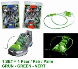 Flashing Light Up Shoe laces Disco Party Glow Shoelaces GREEN Shoes