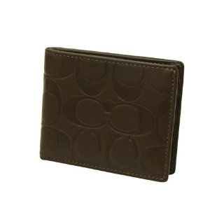 com Coach Slim Embossed Leather Billfold Tobacco Wallet F74439 Shoes
