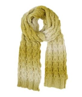 Modadorn Lovely Winter long Cable Knit Scarf Yellow Women